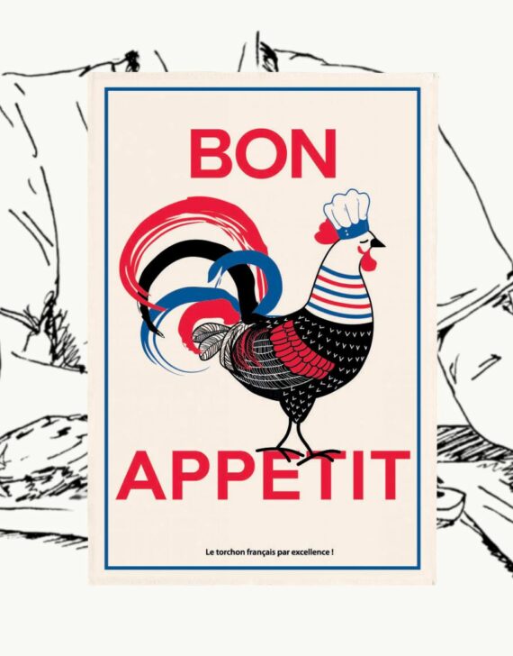 Torchon français "BON APPÉTIT"