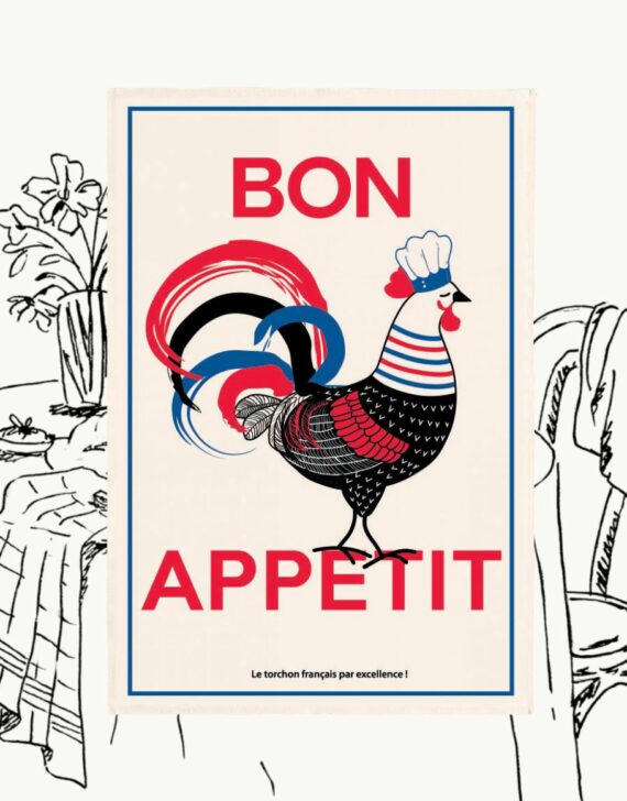 Torchon français "BON APPÉTIT"