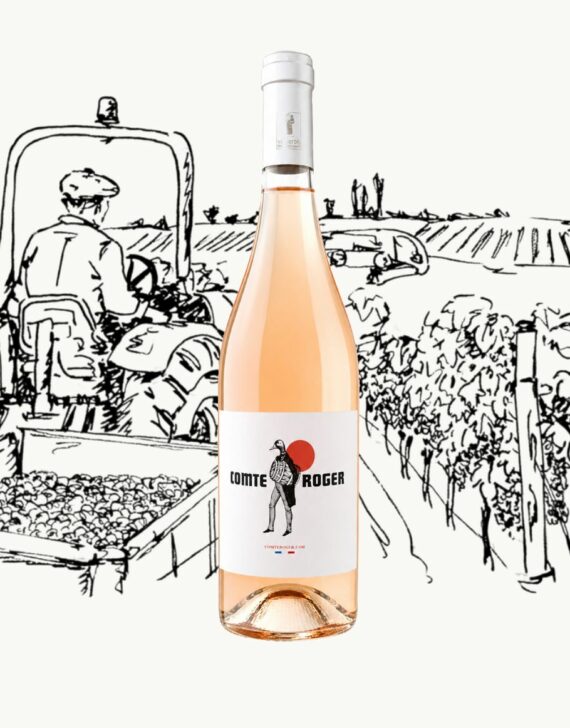 Bouteille de vin rose